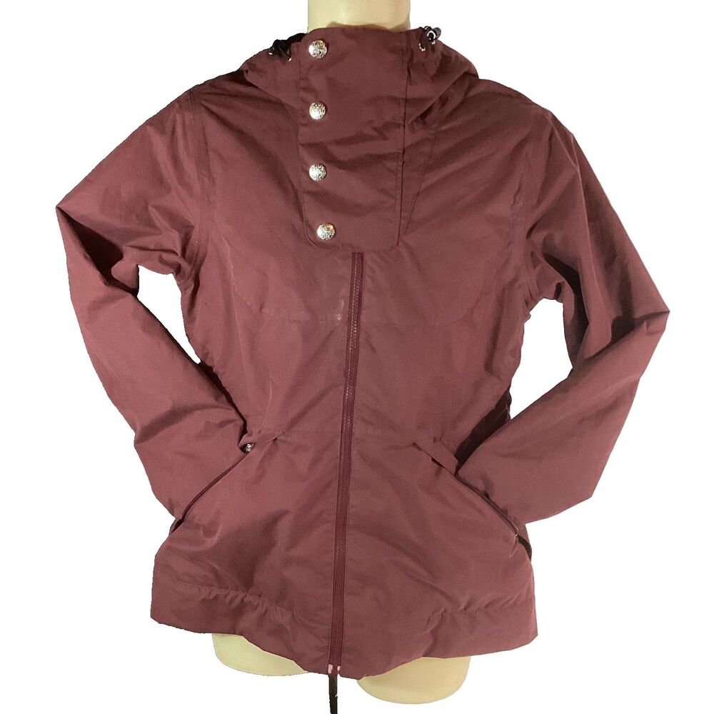 Burton Dry Ride Society Jacket-Women's Large-Maroon Ski Jacket-Full Zip + Snaps